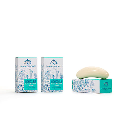 Gentle mint & lemongrass face and body soap - 3 for £10