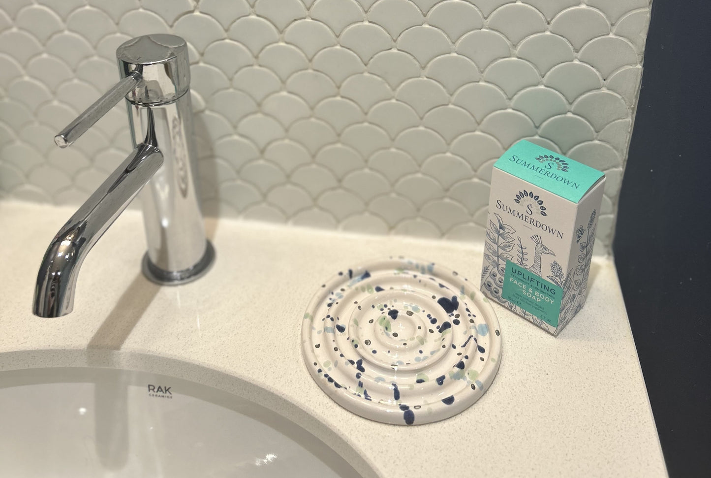 Ella Fletcher x Summerdown soap dish and soap