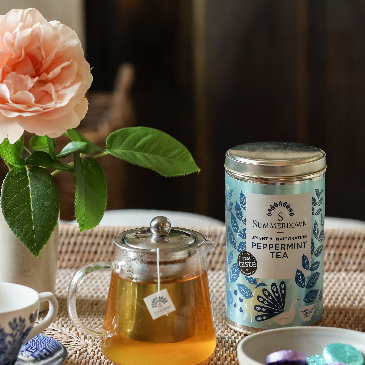 Summerdown peppermint tea tin