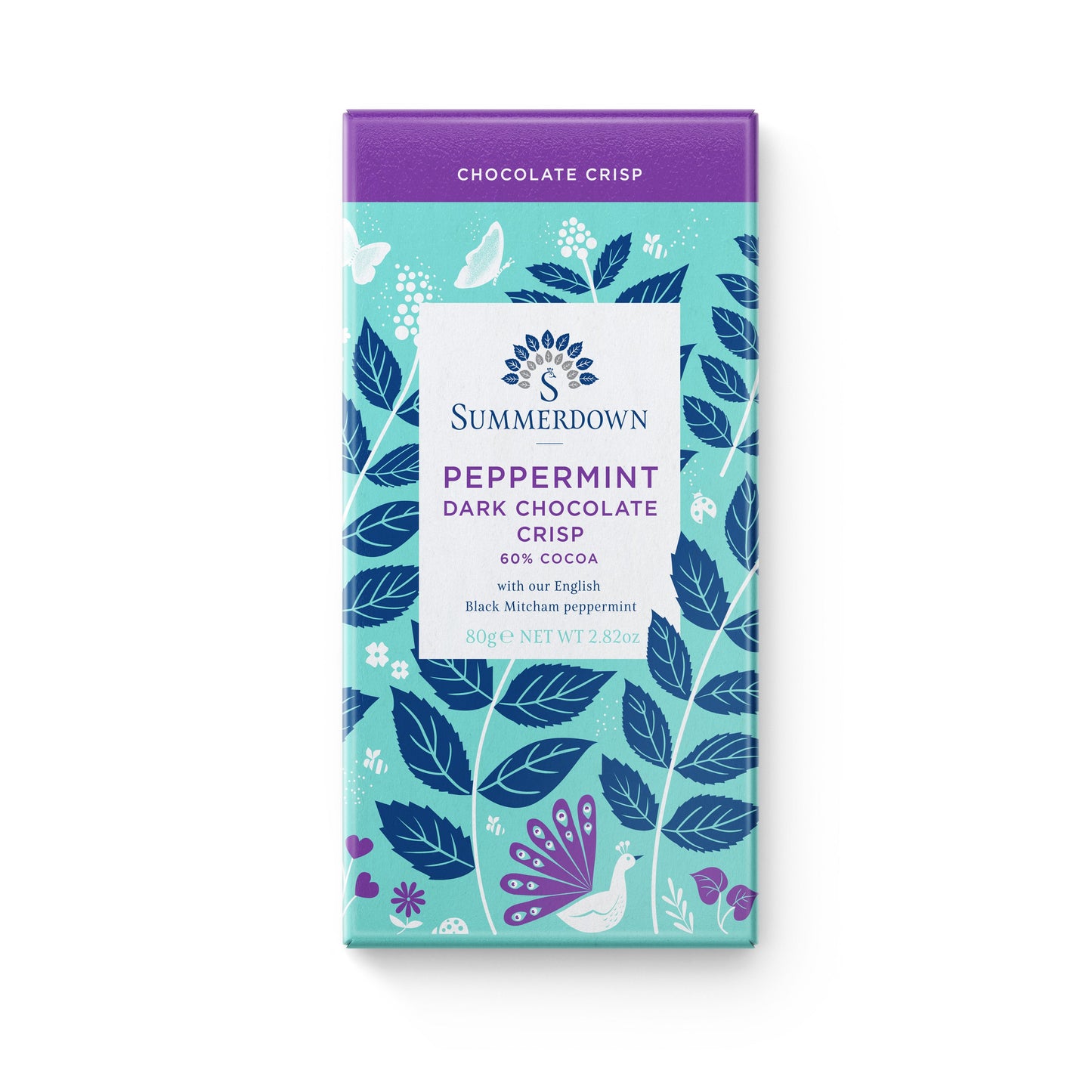 Peppermint dark chocolate crisp bar