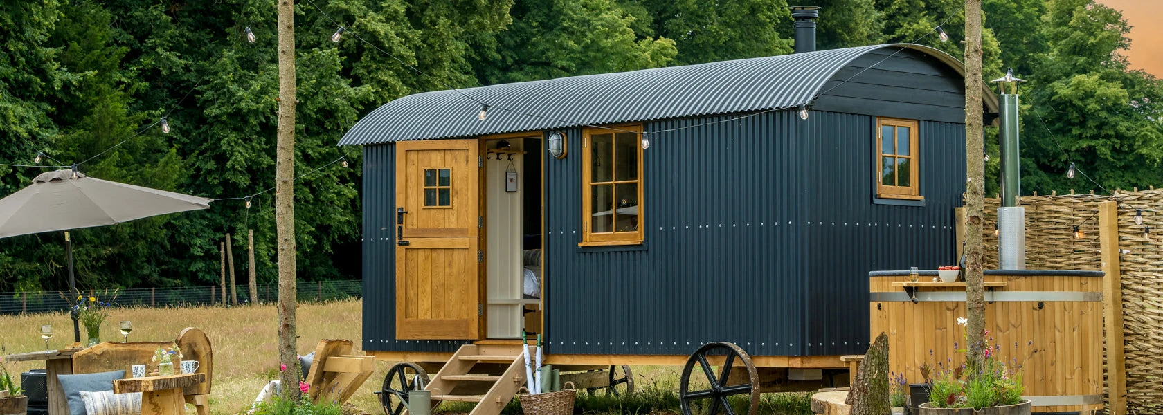 Summerdown shepherd's hut Hampshire