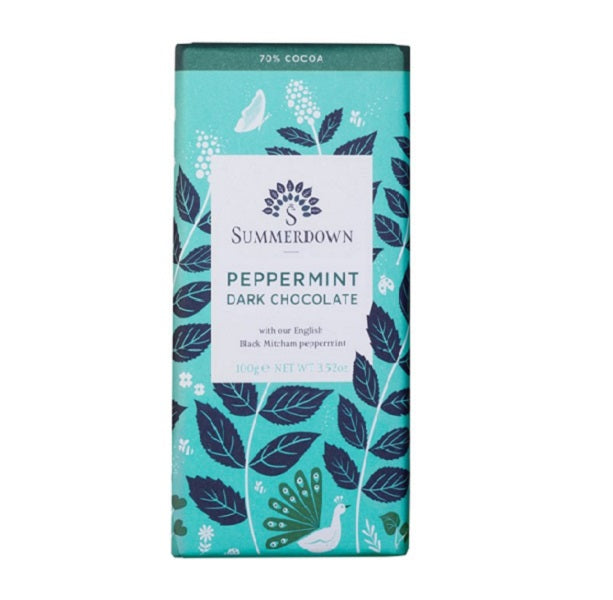 Peppermint dark chocolate bar