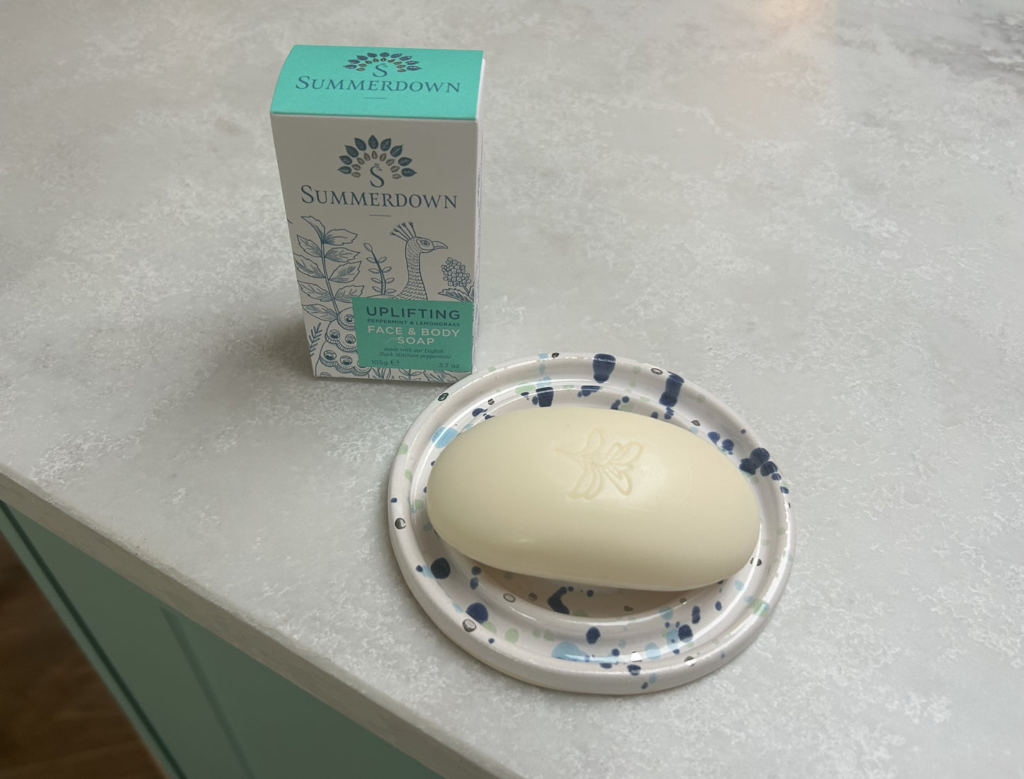Ella Fletcher x Summerdown soap dish and soap
