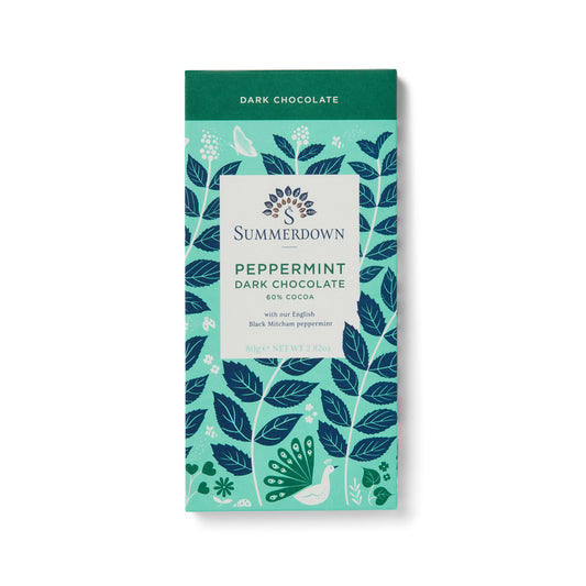 Peppermint dark chocolate bar