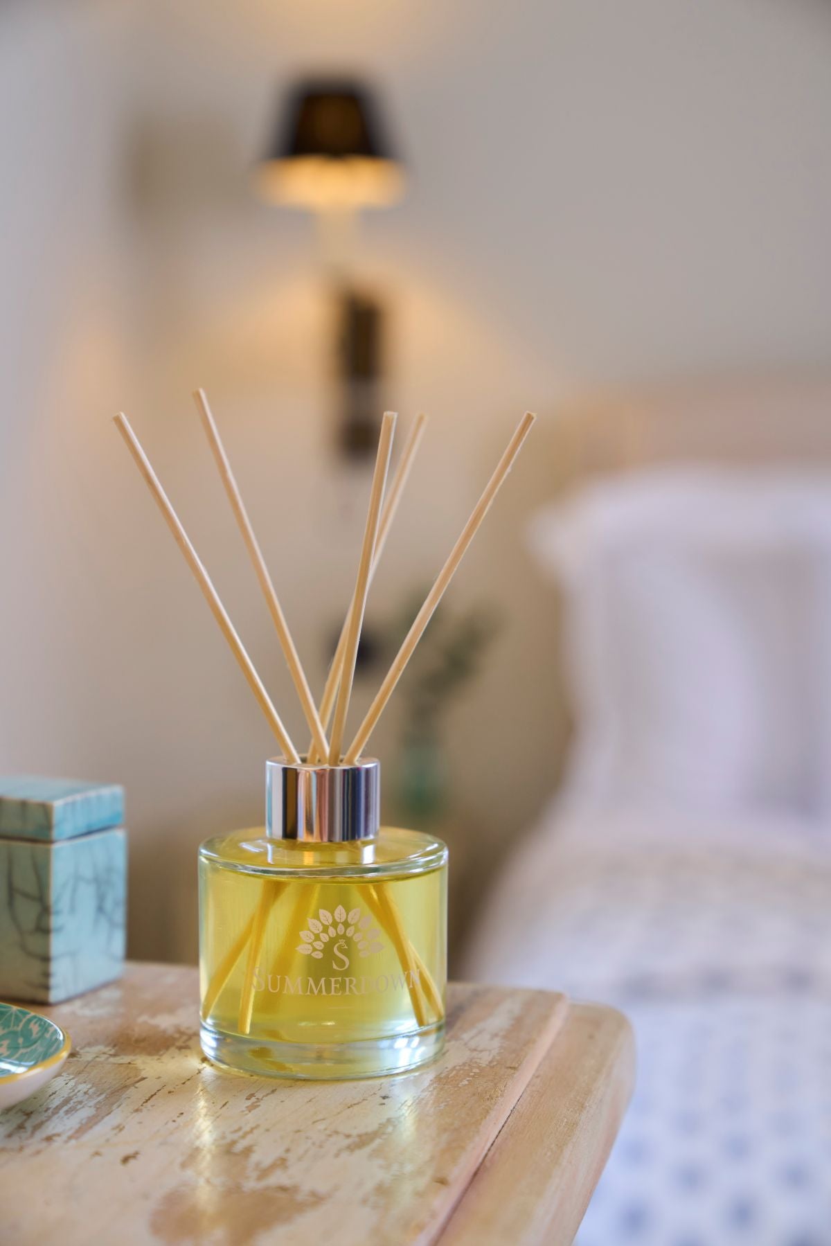 Uplifting mint & lemongrass glass reed diffuser