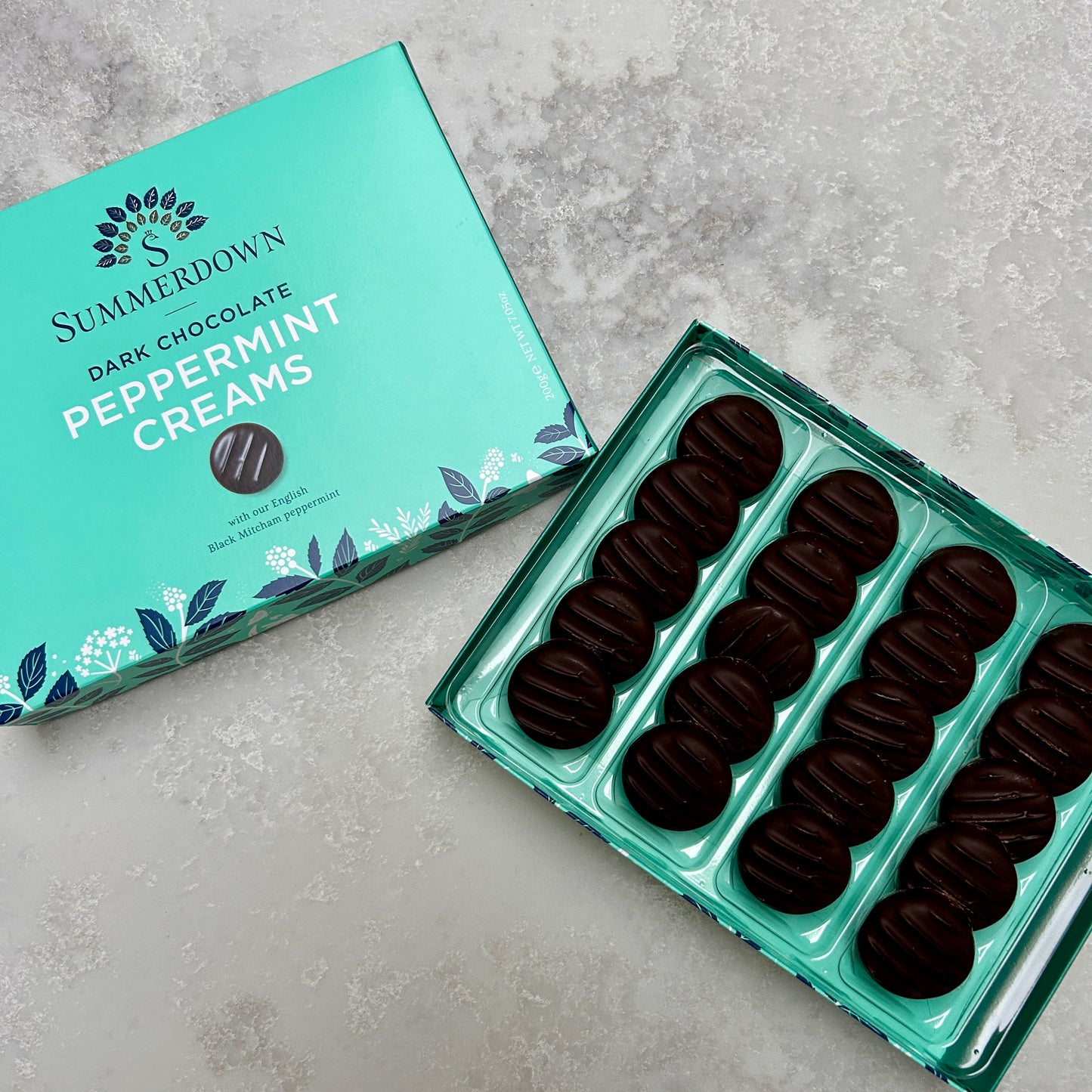 Dark chocolate peppermint creams 200g