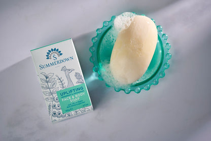 Gentle mint & lemongrass face and body soap - 3 for £10
